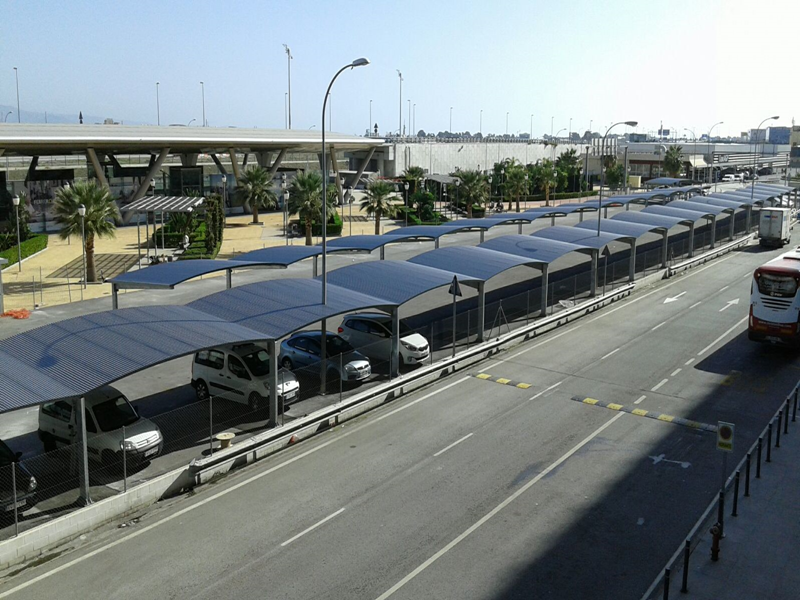 marquesinas de parking para el aeropuerto de malaga