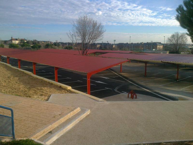 marquesinas de parking para el instituto carlos iii de madrid