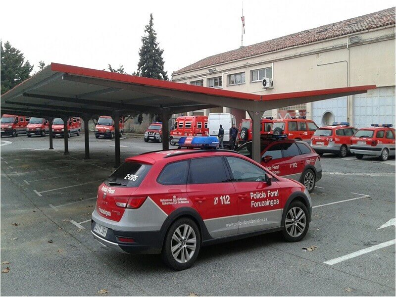 marquesinas de parking policia foral de navarra